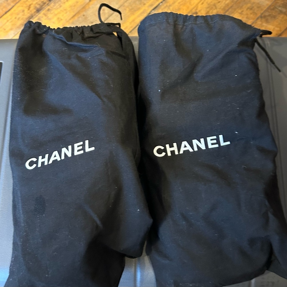 NEW Chanel Tweed Black & White Dad Sandals Size 41 Size 10 - Picture 9 of 9